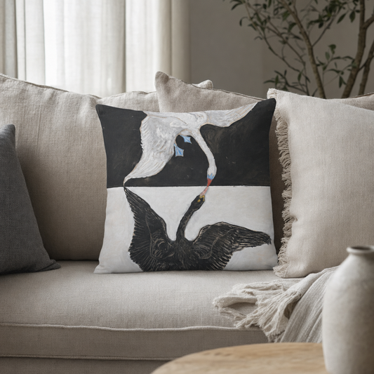 the Swan (BnW) – Cushion